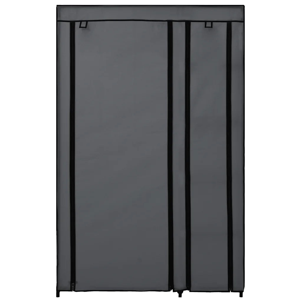 Armadio Pieghevole Grigio 110x45x175 cm in Tessuto 282423