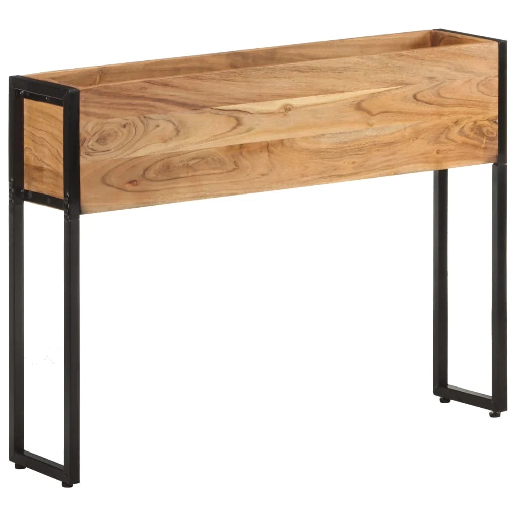 Aiuola rialzata/fioriera per piante fiori patio giardino 90 x 20 x 68 cm legno massello di acacia marrone 02_0037964