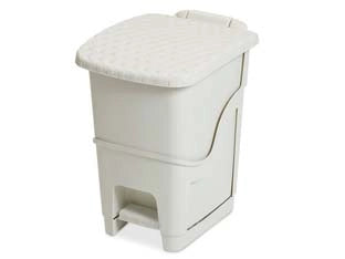 PATTUMIERA RATTAN BIANCO LT.18 ART.441- - cm.28x35x40h. - lt.18 - 10 pezzi DEA HOME