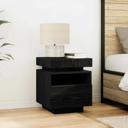 Comodino-Tavolino da notte Rovere nero 40 x 39 x 48.5 cm Legno multistrato