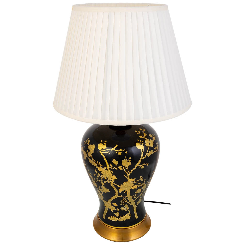 Lampada da tavolo in ceramica nero D24x37