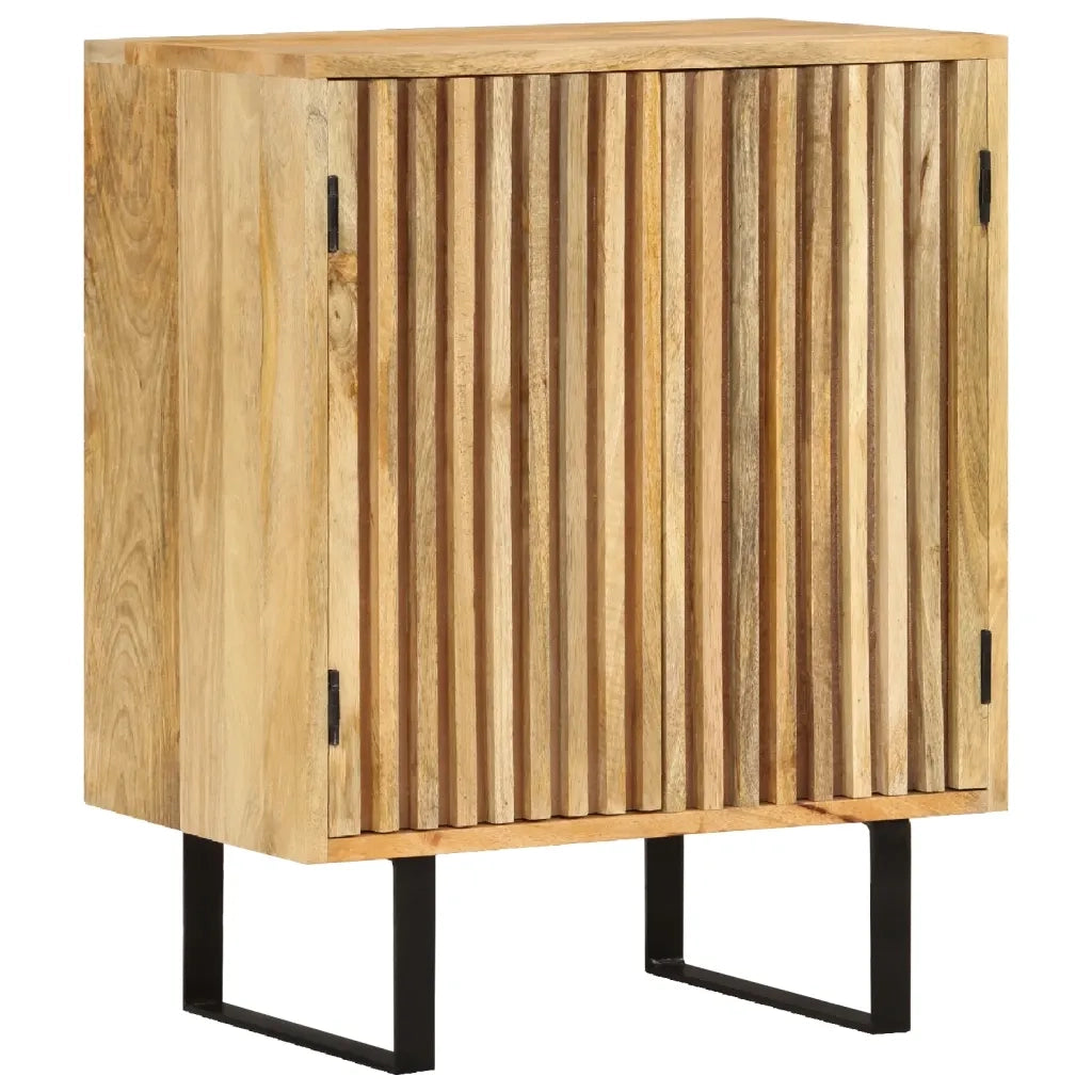 Credenza | Madia | Buffet da pranzo | Armadio da pranzo con 2 Ante 55x35x70 cm in Legno Massello di Mango