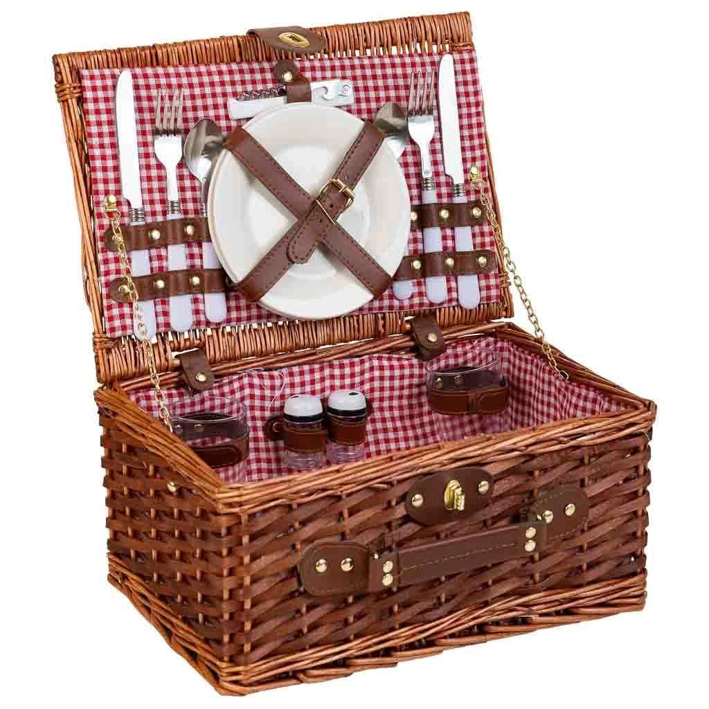 Cesto pic-nic marrone 38x26x19h