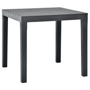 Tavolo da Giardino Antracite 78x78x72 cm in Plastica cod mxl 34274