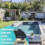 Piscina interrata kit pannelli acciaio rettangolare 8x4 h135 Futura