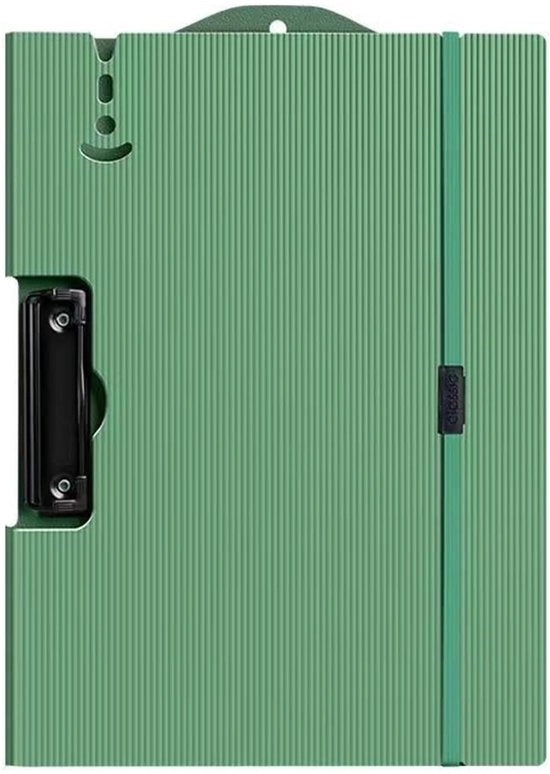 Klemmap A4 con Coperchio - 360° Rotativo - Coperture Antiscivolo in Gomma - Materiale PP Resistente - Per 74 Fogli