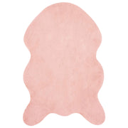 Tappeto del soggiorno | Tappeto antiscivolo in sintetica di coniglio OLITE Rosa
