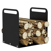 Supporto per legna da ardere con maniglie ¨C zephmum ¨C nero 36x30x36cm