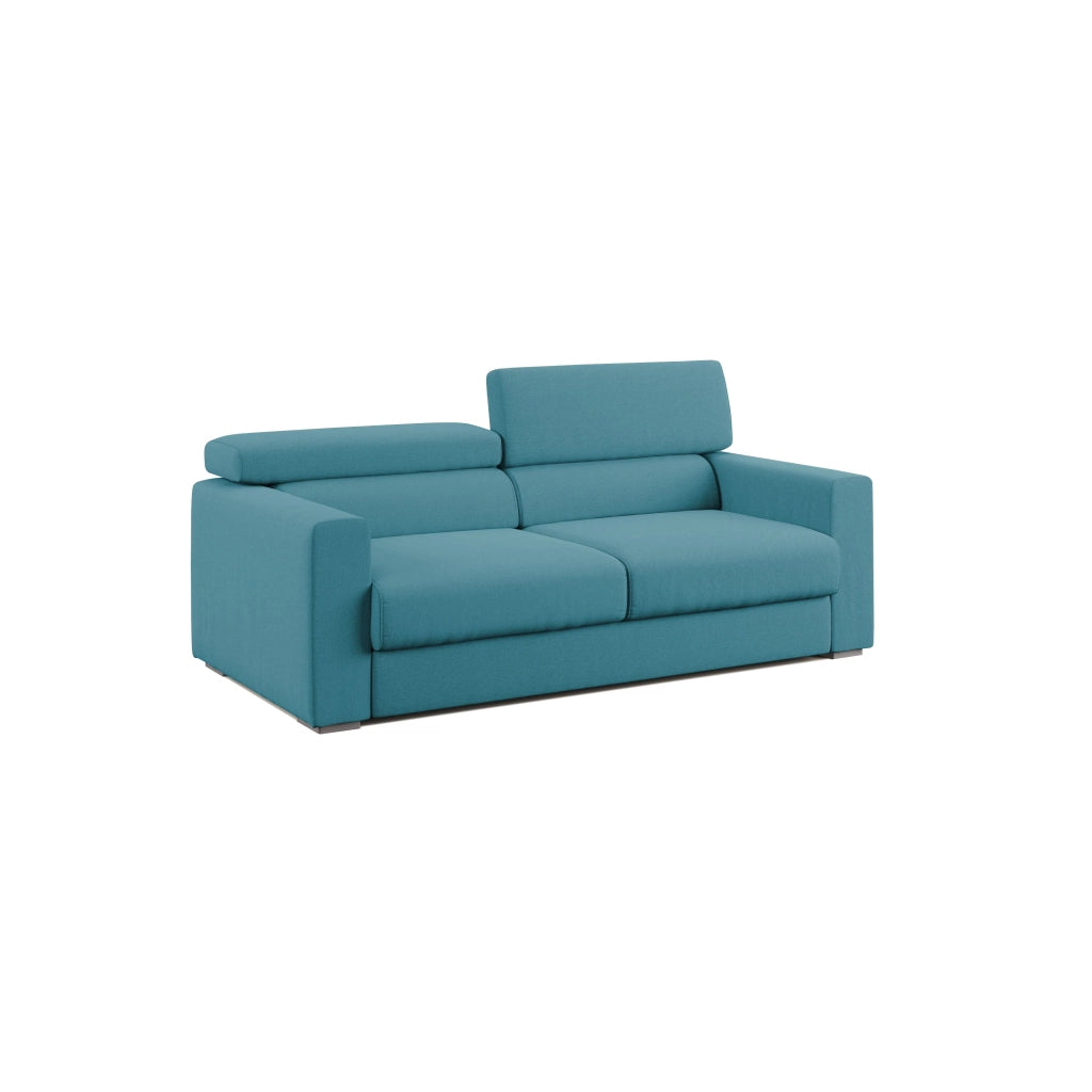Dylan Divano con pouf estraibile 158 cm azzurro