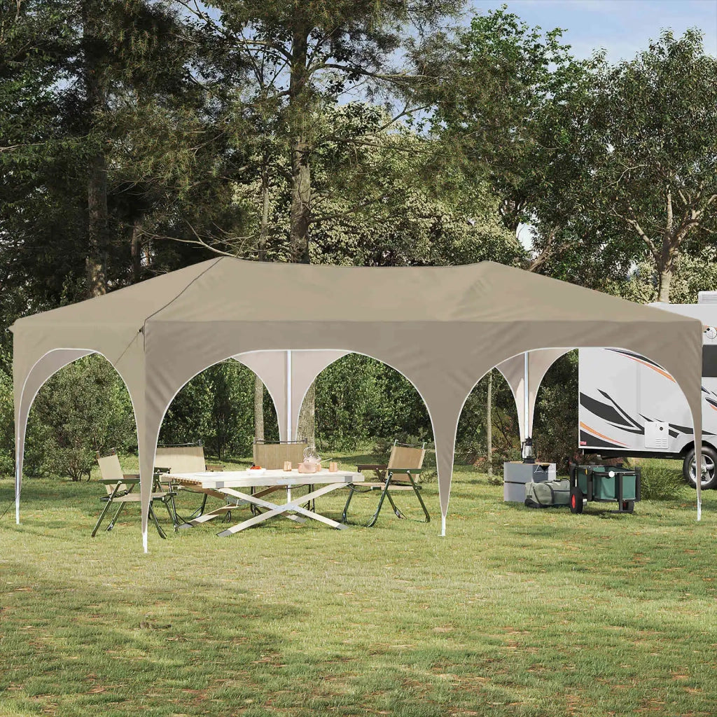 Tenda per feste a pop-up-Gazebo Crema 575 x 288 x 245 cm 225121