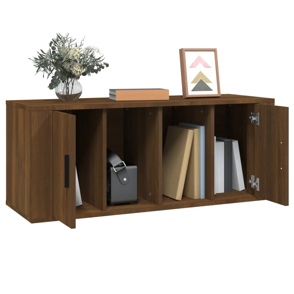 Mobile TV Rovere Marrone 100x35x40 cm in Legno Multistrato cod mxl 25906