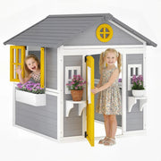 Casetta da Giardino in Legno per Bambini con Finestre ¨C zephmum ¨C Grigio