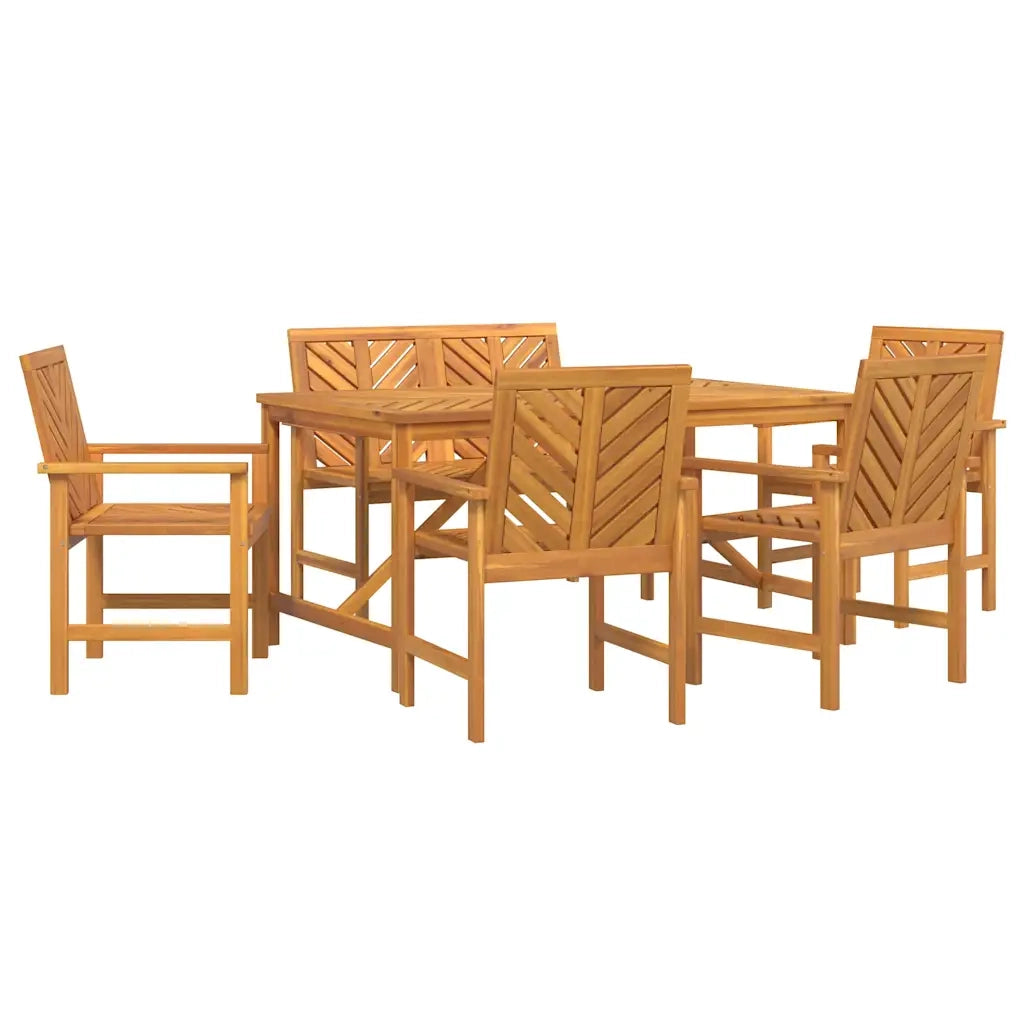 Set da Pranzo per Giardino 6 pcs Marrone 3154110