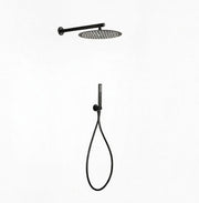 Set doccia completo di soffione tondo diametro 20cm e set doccetta KZ-1005-2 PERU - Nero Opaco