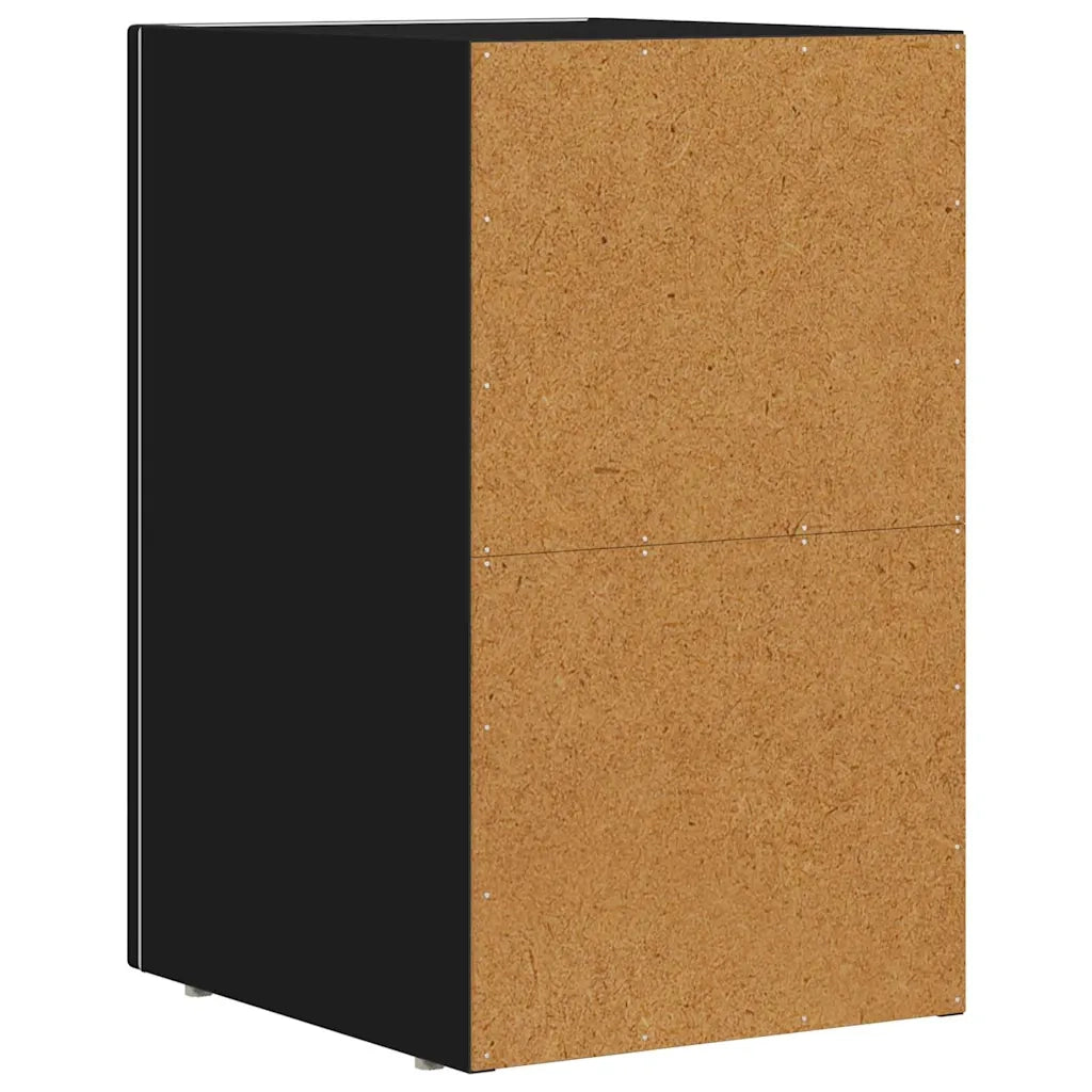 Comodino | Armadio da Notte | Mobiletto da notte Nero 29,5 x 33,5 x 50 cm Legno multistrato