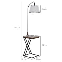 Lampada da Terra Moderna con Caricatore Wireless e Testa Flessibile per Soggiorno, Camera da Letto e Ufficio, 36x36x165 cm