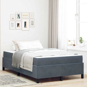 Struttura del letto Grigio scuro 120 x 200 cm Tessuto
