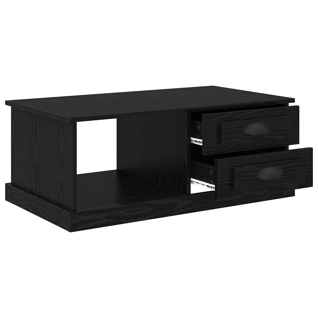 Tavolino da salotto con cassetto Rovere Nero 90 x 50 x 35 cm 881363
