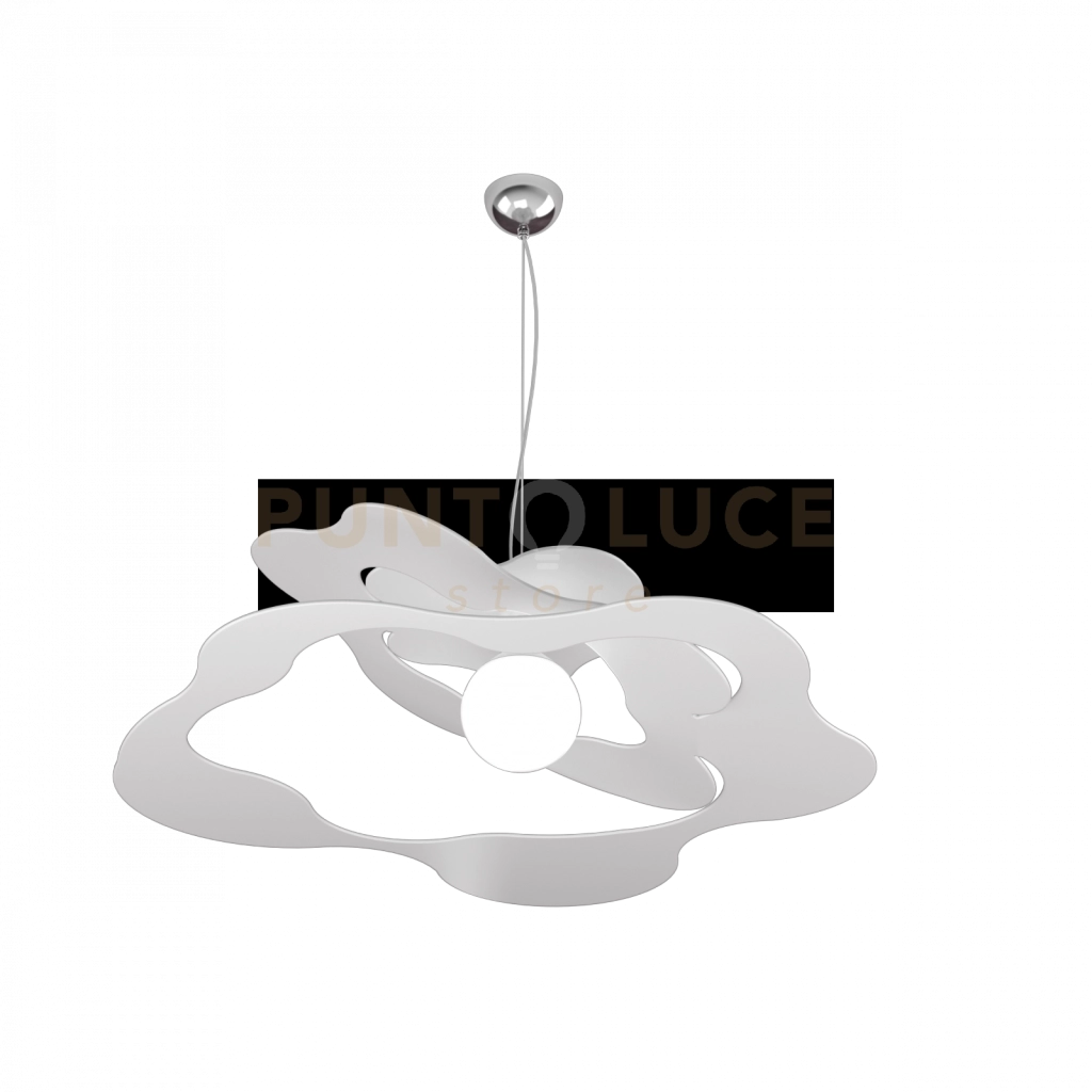 RIPPLES SOSPENSIONE D.70 CM. 1 LUCE BIANCO 1158-S70-BI