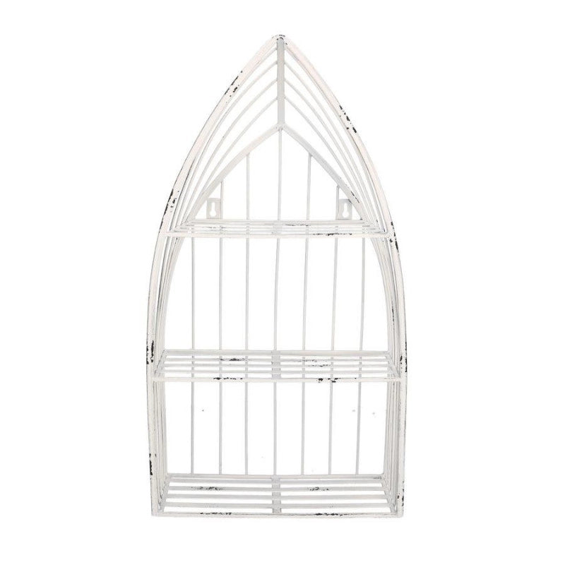 Mensola metallo bianco 3 piani cm 29x12h55