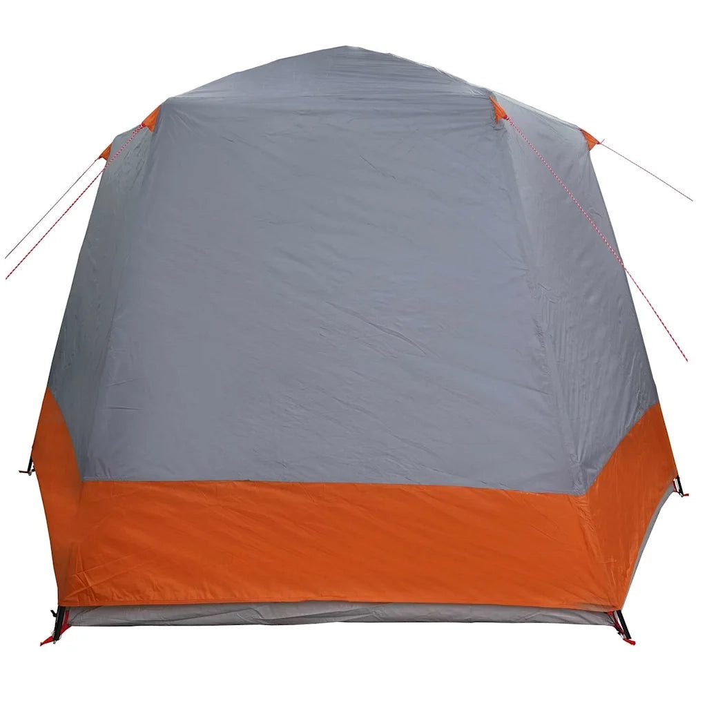 Tenda da campeggio-Tenda per Escursionismo Grigio e arancione 420 x 420 x 227 cm
