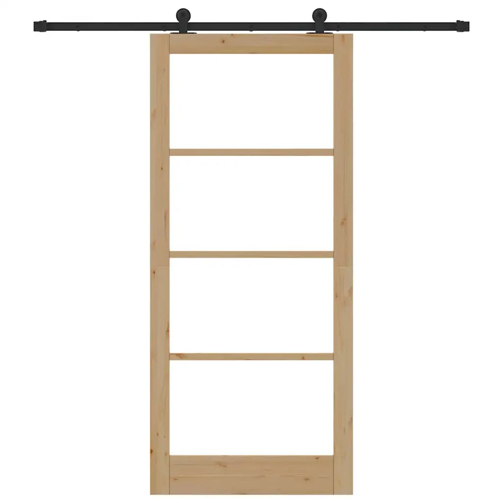 Porta scorrevole ORKDAL Naturale e Nero 93 x 211 cm 3332037