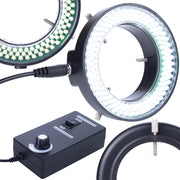 Illuminatore per Microscopio 144xLED – Regolabile con Dimmer | Diametro 60–95 mm