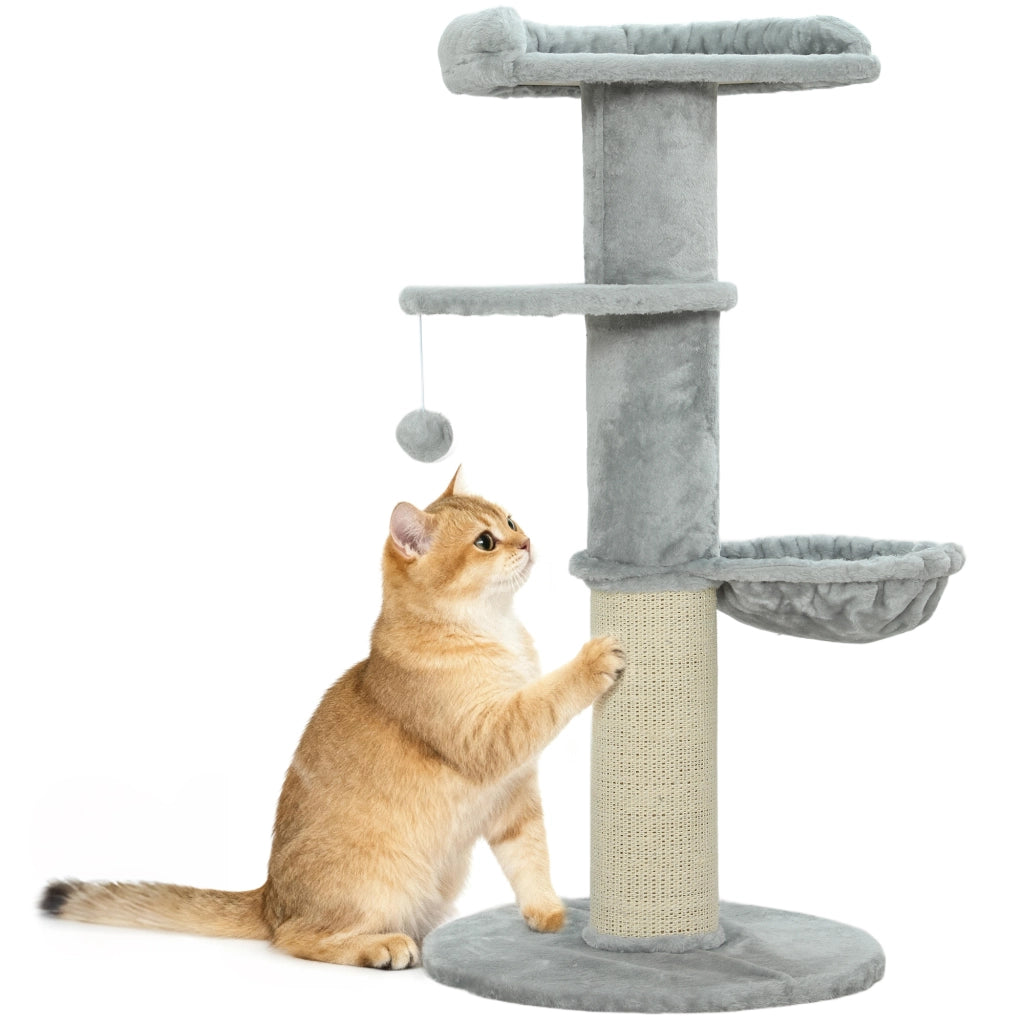 Albero tiragraffi per gatti con sisal ¨C Minimal ¨C grigio chiaro