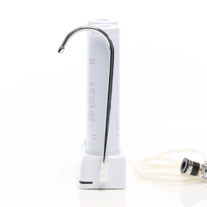Naturewater Filtro acqua NW-2-CTOUF, Sistema di filtrazione a 2 livelli con cartucce, Filtro da banco
