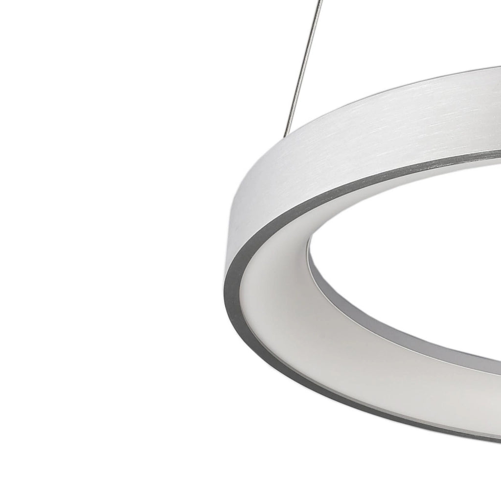 MEROPE 600 lampadario pendente LED 42W CCT dimmerabile lampada sospensione circolare 58cm luci cucina ristorante negozio ufficio 230V GRIGIO
