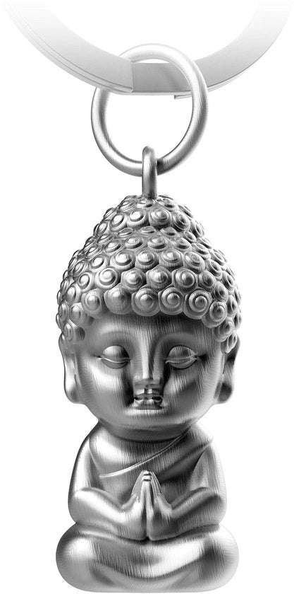 Sleutelhanger Karma in Miniatura di Buddha con Chakra per Auto - Figura di Buddha con Chakra per Porta Chiavi - Accessorio per Auto con Simbolo di Buon Fortuna - Accessorio per Chakra e Yoga