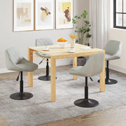 Sedie da Pranzo Girevoli 4 pz Grigio Chiaro in Velluto 3088791