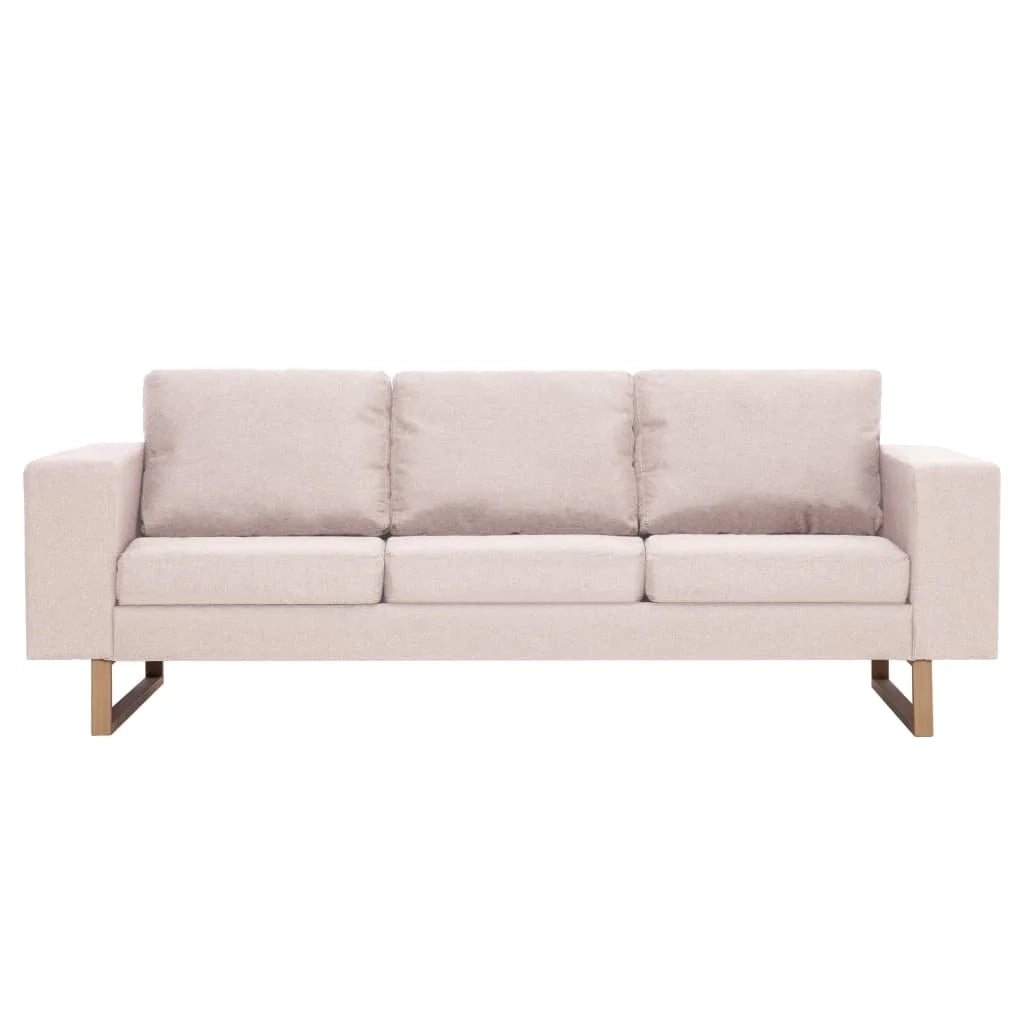 Divano a 2 posti per soggiorno salotto arredamento per la casa tessuto color crema 02_0019073