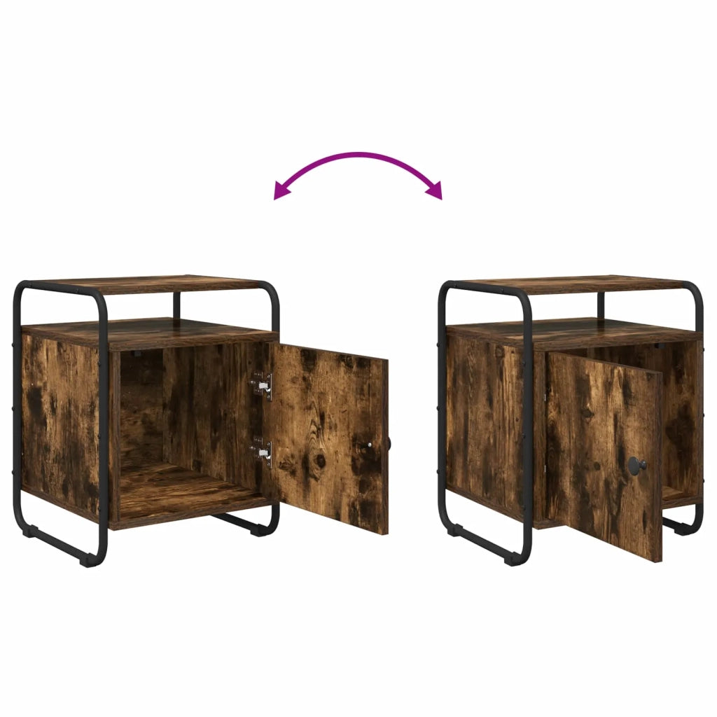 Armadio da Notte Rovere Fumo Legno ingegnerizzato 8007615