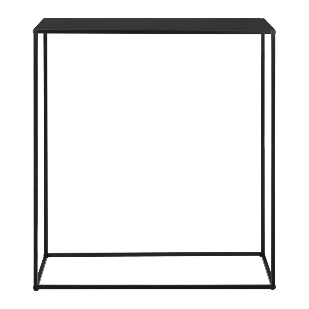 Tavolo consolle in metallo 92 x 80 x 32 cm nero opaco 03_0008566