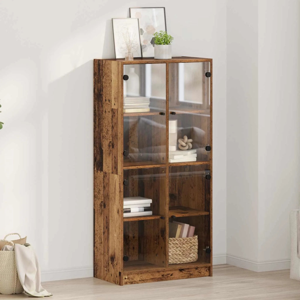 Credenza | Madia | Buffet da pranzo | Armadio da pranzo Legno vecchio 68 x 37 x 142 cm Legno multistrato
