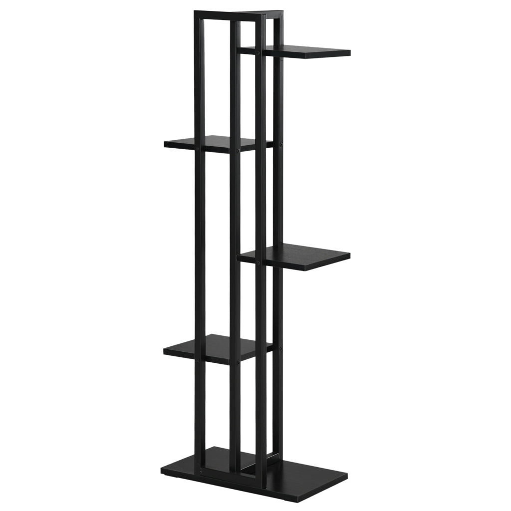Scaffale per piante 5 livelli in metallo per interno ed esterno ¨C Zephmum ¨C 40x22x113cm nero