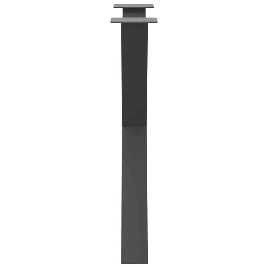 Set di 2 gambe regolabili per tavolo da pranzo a forma di X 80 x 73 cm stile moderno acciaio antracite 02_0057254