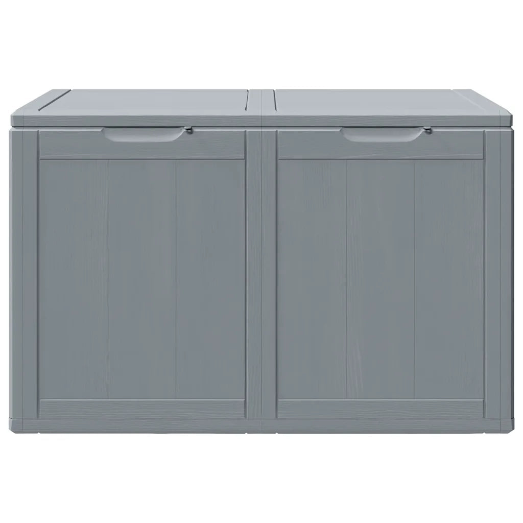 Baule da Giardino 180 L Grigio Aspetto legno in PP 151234