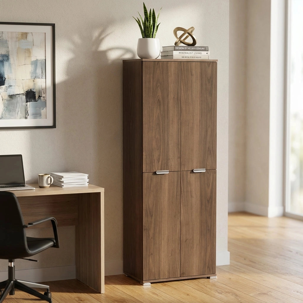 Armadio 4 ante in Legno Composito cm 60x38x174 - FLIP