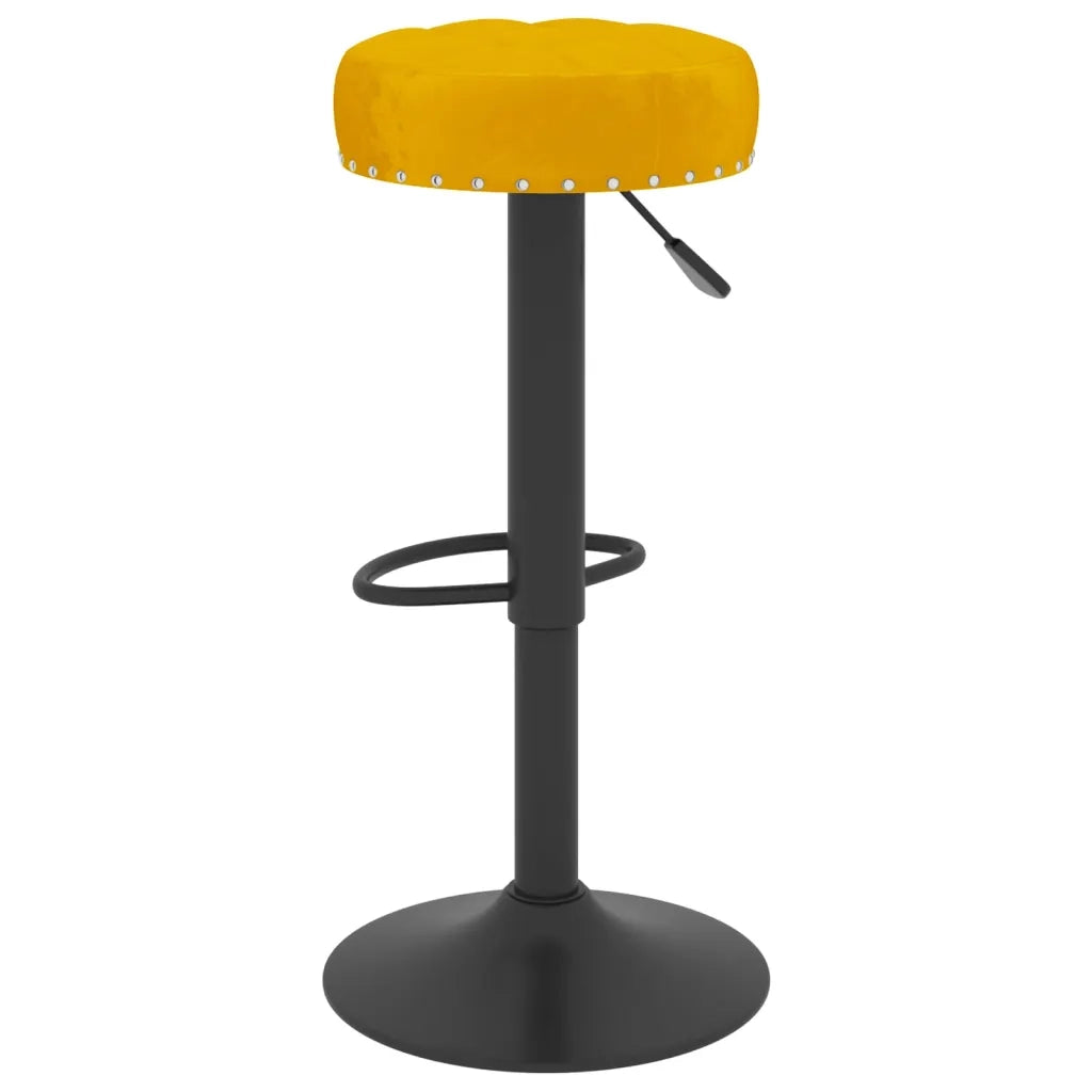 Sgabelli da Bar 2 pz Giallo Senape in Velluto 333002