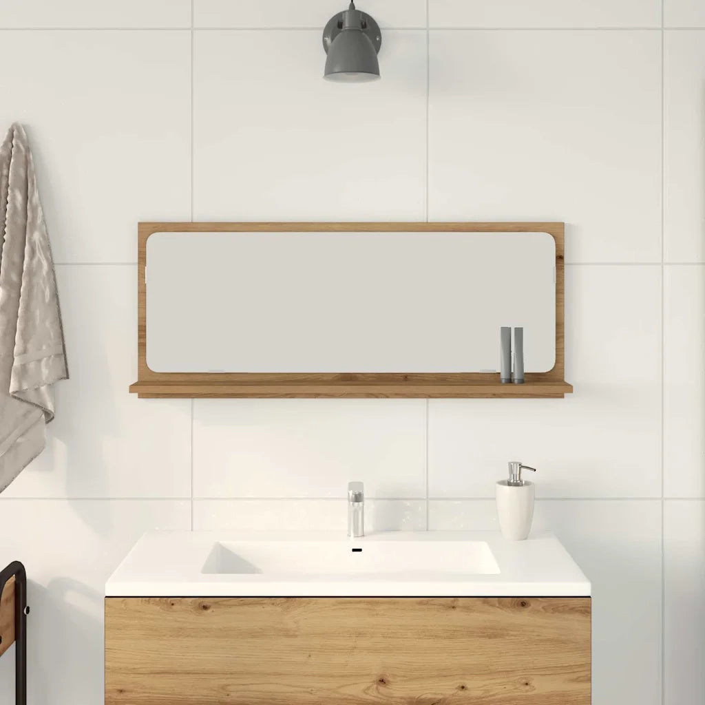 Mensola Specchio rovere artigianale 90 x 10,5 x 37 cm 862527