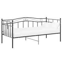 Divano Letto Telaio Nero in Metallo 90x200 cm
