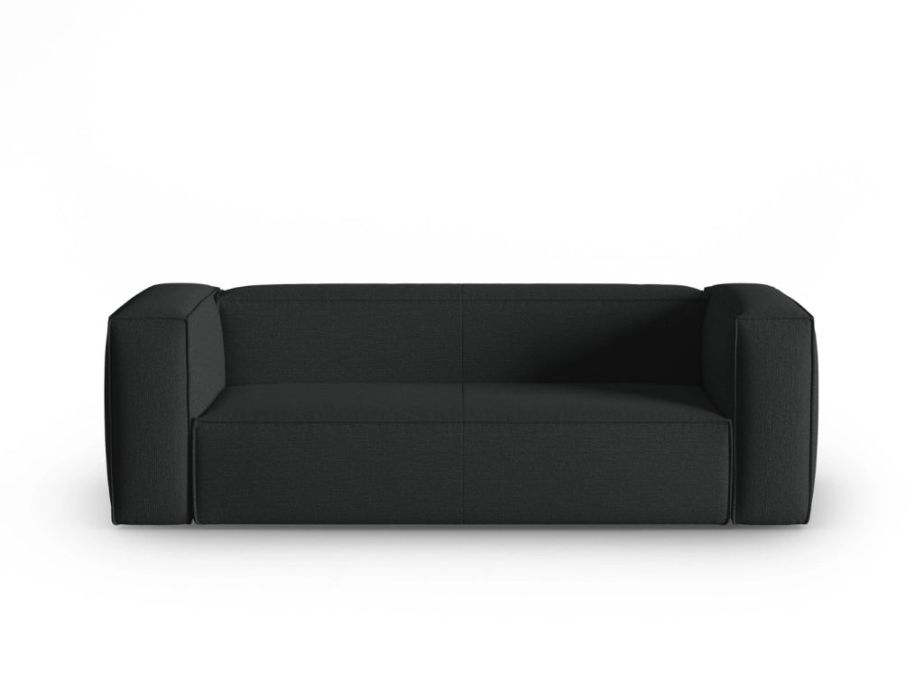 Cosmopolitan Design - Divano "Mackay" 3 posti in velluto strutturato antracite 