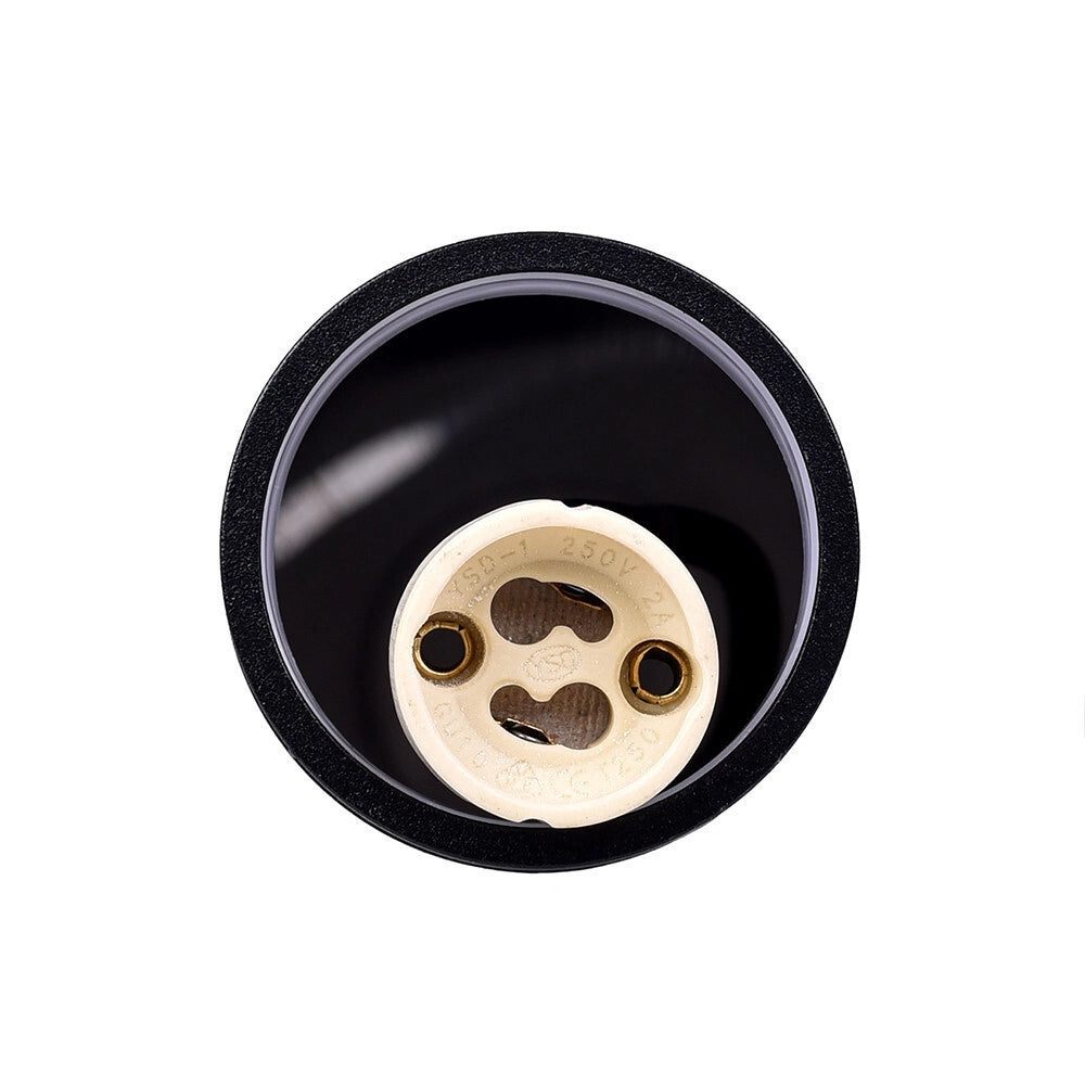 Trade Shop - Lampadario A Sospensione Da Soffitto Forma Cilindrica Lampada Pendente Attacco Gu10 Sp-01 - Nero