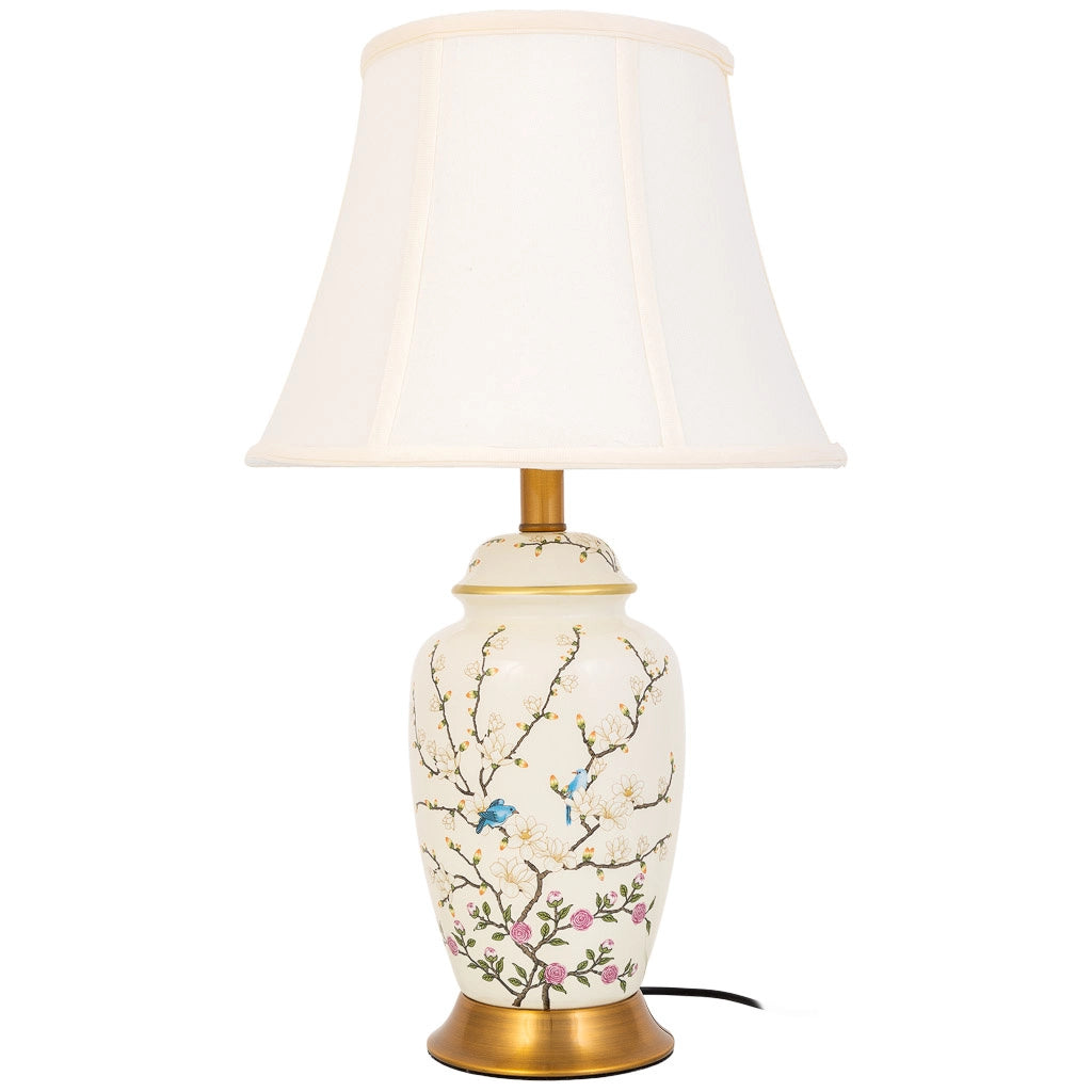 Lampada da tavolo in ceramica bianca D33x55