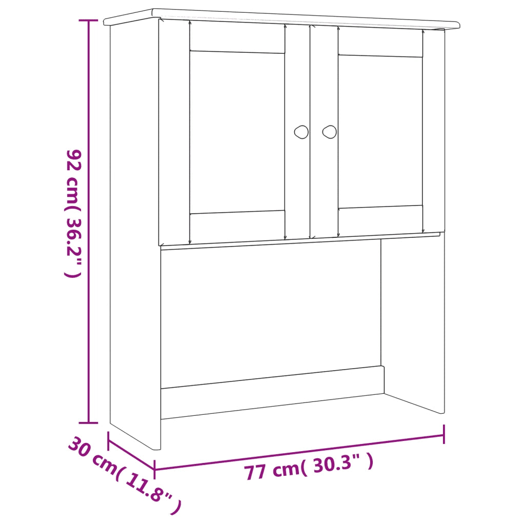 Piano Comò ALTA 77x30x92 cm in Legno Massello di Pino 353945