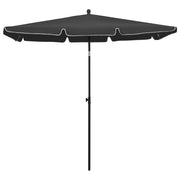 Ombrellone da Giardino-Ombrello da Balcone con Palo 210x140 cm Antracite