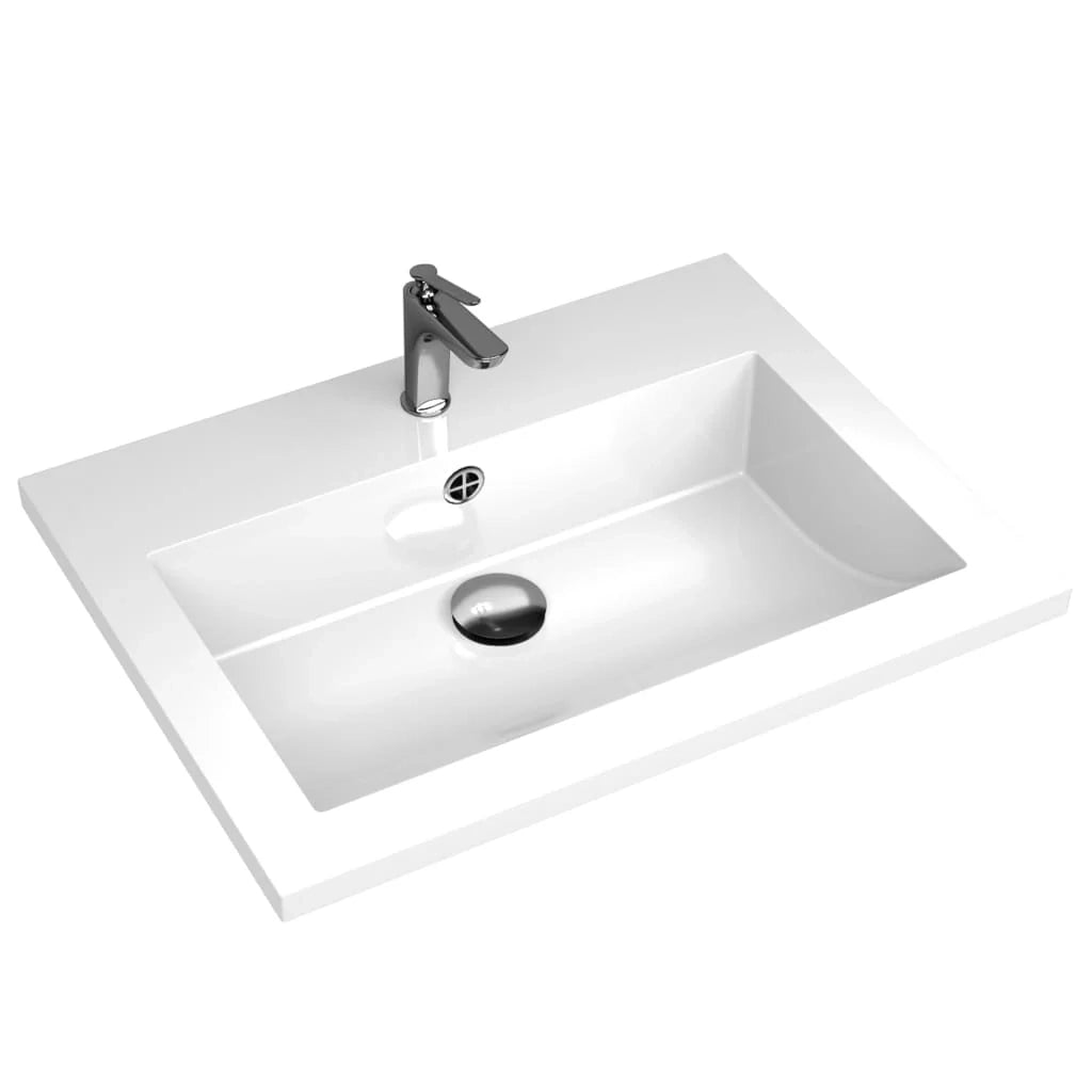 Lavabo in granito 600 x 450 x 120 mm bianco 02_0002564