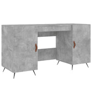 Scrivania tavolo postazione di lavoro mobile per computer studio 140 x 50 x 75 cm legno ingegnerizzato grigio 02_0023839